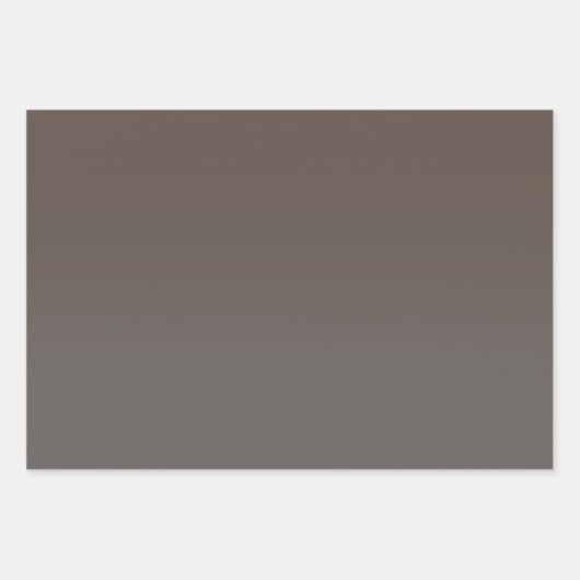 Tan Grey Zwart en Bruin Ombre Mix Inpakpapier Vel (Voorkant 2)