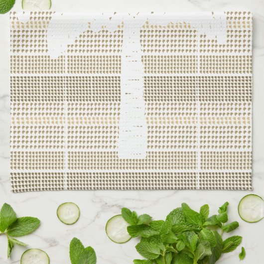 TAN Grid met PALM Keukenhanddoeken (Gevouwen)