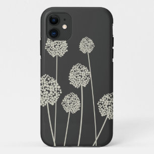 TAN/GRIJZE VREEMDE BLOEMEN iPhone Case