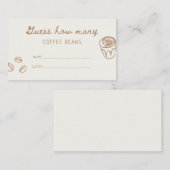 Tan Hand getrokken Baby shower Raad eens hoeveel Informatiekaartje (Voorkant / Achterkant)