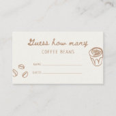 Tan Hand getrokken Baby shower Raad eens hoeveel Informatiekaartje (Voorkant)