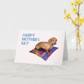 Tan het Oosterse kussen van de Tekkel, Gelukkig Kaart (Gele Bloem)