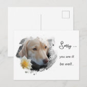 *~ Tan Hond AP61 Beterschap Traurige Bloem Briefkaart (Voorkant / Achterkant)