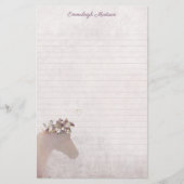Tan Horse Dreamweaver Boho Chic Monogram Briefpapier (Voorkant)