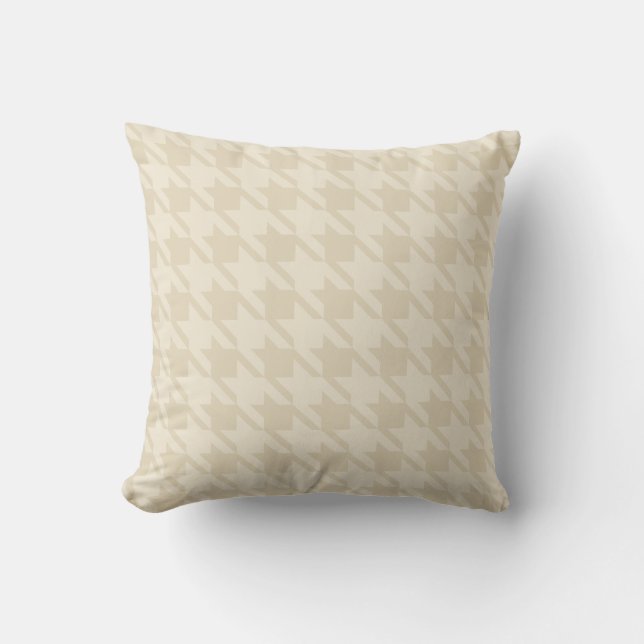 Tan Houndstooth Pillow Kussen (Voorkant)