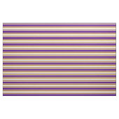 Tan, Indigo en Goldenrod Lined/Striped Pattern Stof (Fat Quarter)