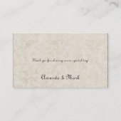 Tan Ivoor Damask Place Cards Plaatskaartje (Achterkant)