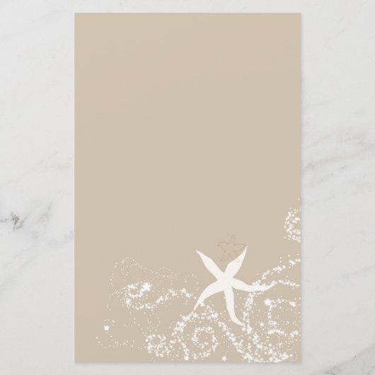 Tan Ivory Aqua Trendy Beach Wedding Menu (Achterkant)