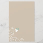 Tan Ivory Cute Beach Weddenrenroute (Achterkant)