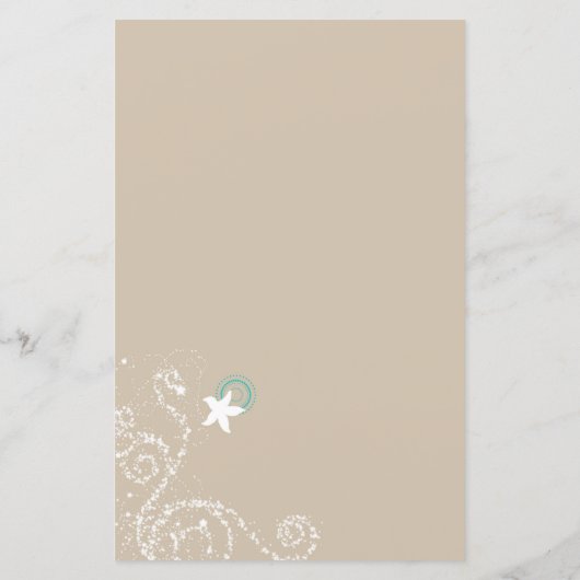 Tan Ivory Cute Beach Weddenrenroute (Achterkant)