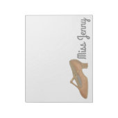 Tan Jazz Character Shoe Dance Notitieblok (Linkerzijde)