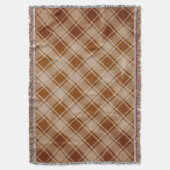 Tan, klei, roest rustiek geruite worp deken (Voorkant Verticaal)