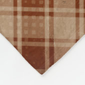 Tan, klei, roest rustieke fleece deken (Hoek)