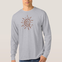 Tan kleur Boho Sun Abstracte Illustratie