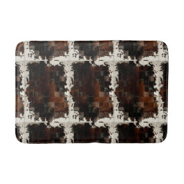 Tan Koeienhuid Patchwork Print Badmat