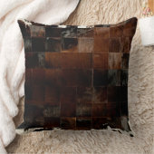 Tan Koeienhuid Patchwork Print Cushion Kussen (Deken)