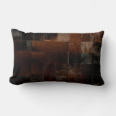 Tan Koeienhuid Patchwork Print Cushion Kussen (Voorkant)