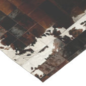 Tan Koeienhuid Patchwork Print Korte Tafelloper (Hoek)