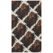 Tan Koeienhuid Patchwork Print Tafelkleed (Voorkant)