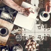 Tan Koeienhuid Patchwork Print Tafelkleed