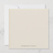 Tan Lace Floral After or Post Wedding Invitation Kaart (Achterkant)