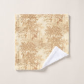  Tan Landscape Toile w/Urns en Kolommen Bad Handdoek (Wasdoekje)