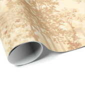  Tan Landscape Toile w/Urns en Kolommen Cadeaupapier (Rol Hoek)