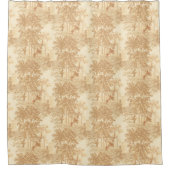  Tan Landscape Toile w/Urns en Kolommen Douchegordijn (Voorkant)