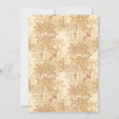  Tan Landscape Toile w/Urns en Kolommen Notitiekaartje (Achterkant)