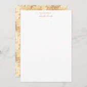  Tan Landscape Toile w/Urns en Kolommen Notitiekaartje (Voorkant / Achterkant)