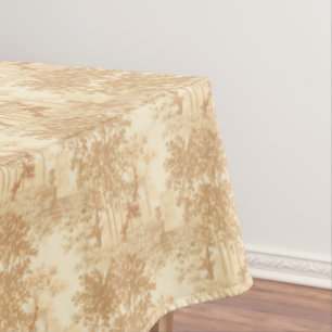 Tan Landscape Toile w/Urns en Kolommen Tafelkleed