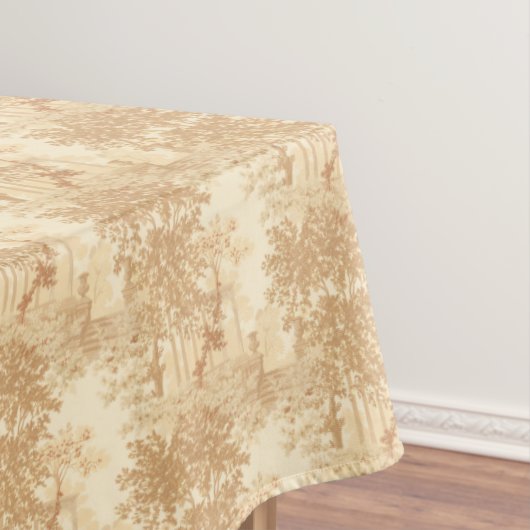  Tan Landscape Toile w/Urns en Kolommen Tafelkleed (Voorbeeld)