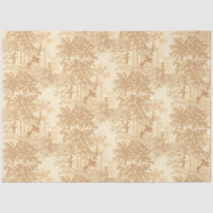 Tan Landscape Toile w/Urns en Kolommen Tissuepapier