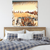 Tan landschap canvas afdruk (Insitu (Slaapkamer))