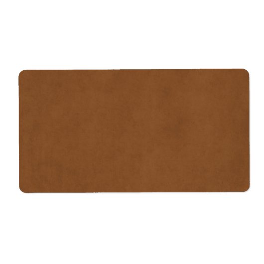  Tan Leather Brown Perkamentpapier Blank Etiket (Voorkant)