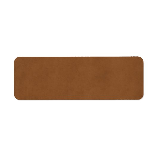 Tan Leather Brown Perkamentpapier Blank Etiket (Voorkant)