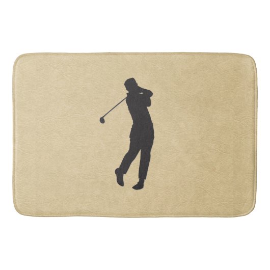 Tan Leather Golf Bath Mat (Voorkant)