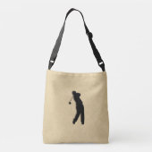 Tan Leather Golf Crossbody Tas (Achterkant)