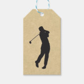 Tan Leather Golf Design Cadeaulabel (Voorkant)