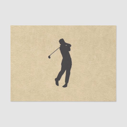 Tan Leather Golf Design Tissuepapier (Voorkant)