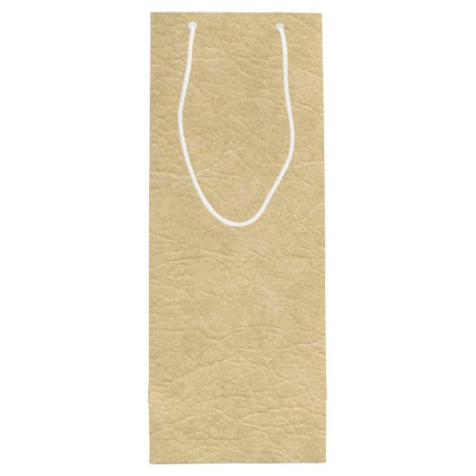 Tan Leather Golf Design Wijn Cadeautas (Achterkant)