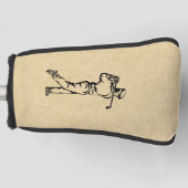 Tan Leather look Golf Design Golfheadcover (Voorkant)