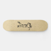 Tan Leather look Golf Design Persoonlijk Skateboard (Horizontaal)