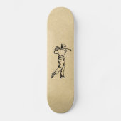 Tan Leather look Golf Design Persoonlijk Skateboard (Voorkant)