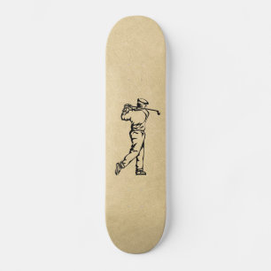 Tan Leather look Golf Design Persoonlijk Skateboard