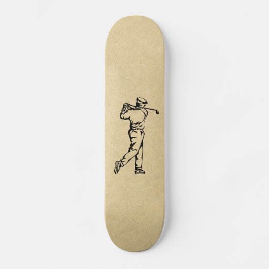 Tan Leather look Golf Design Persoonlijk Skateboard (Voorkant)