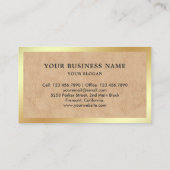 Tan Leather Shotgun Rifle Pistool Shop Gunsmith Visitekaartje (Achterkant)