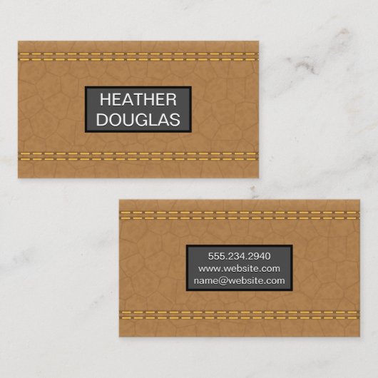 Tan Leather | Stitlement | Visitekaartje (Voorkant / Achterkant)