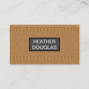Tan Leather   Stitlement   Visitekaartje