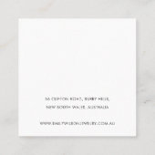 TAN LEATHER TEXTURE STUD OORBEL DISPLAY KAART VIERKANTE VISITEKAARTJE (Achterkant)